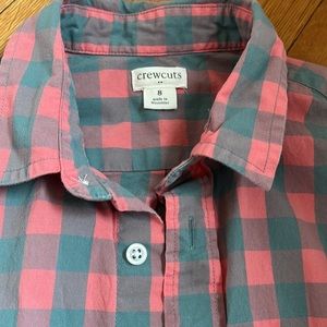 J. Crew Crewcuts cotton poplin button shirt Boys 8